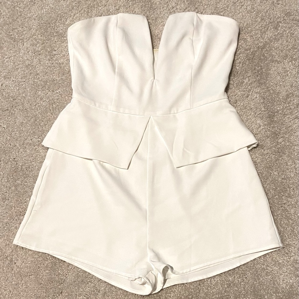 About Us off white romper